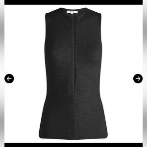 Joah Brown Black invisible Zipper Tank Top